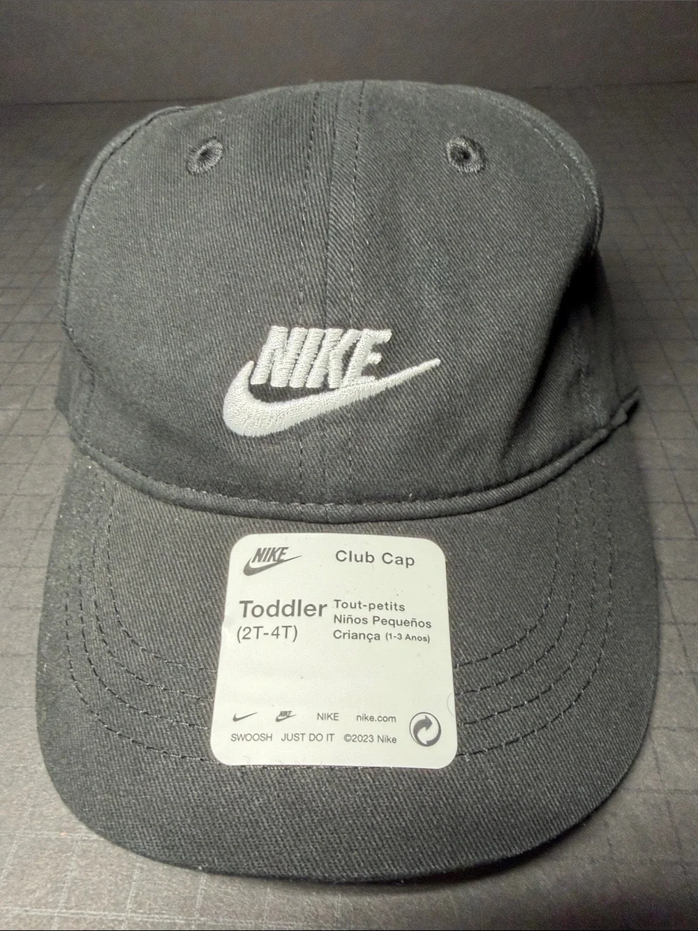 Nike Black Toddler Club Cap with White Swoosh
